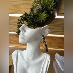 Leopard Print Hoop Earrings